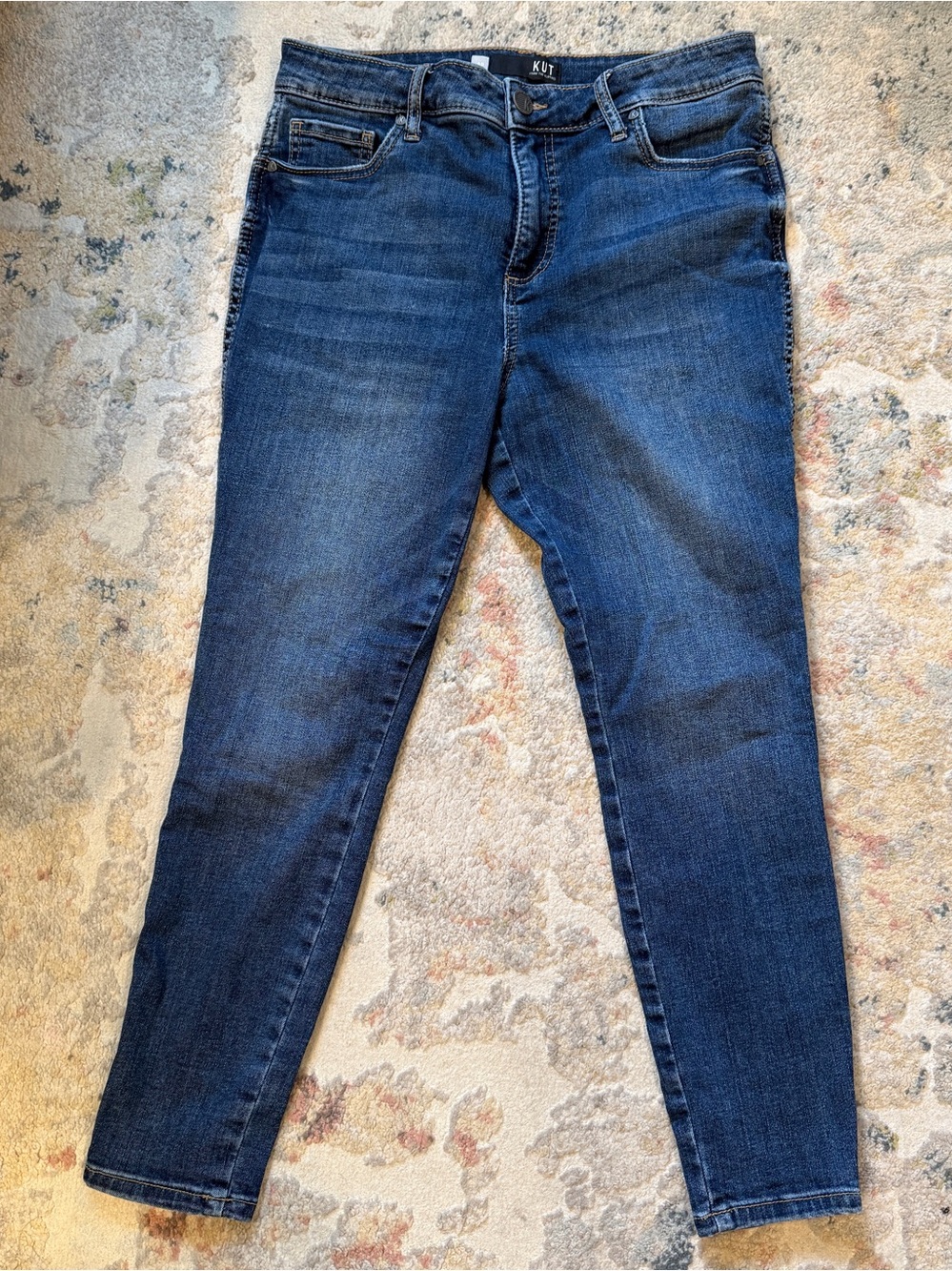 Kut from the Kloth Donna Size 8 Petite Fab Ab Ankle Skinny High Waisted Jeans